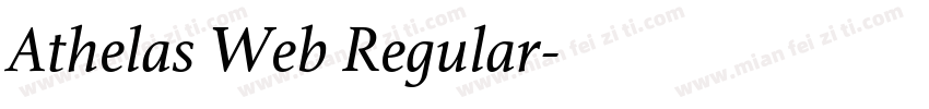 Athelas Web Regular字体转换